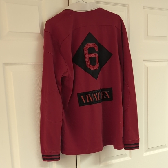 Nike Rugby Men's Red and Black Diagonal Sweater - Picture 6 of 6